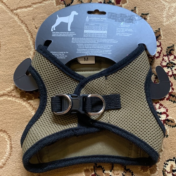 NWT Breathable London Fog Dog Harness size medium! Green and Black. - Picture 2 of 3